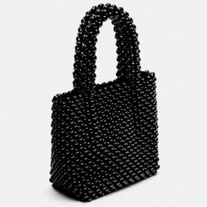 Zara Black Beaded Bag